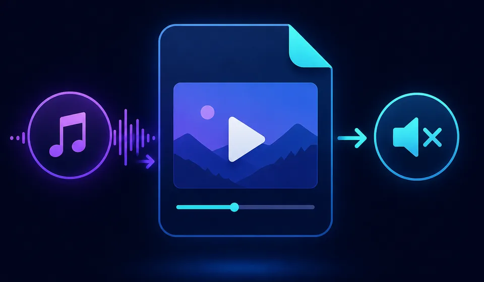 Video track remaining while an audio waveform is removed