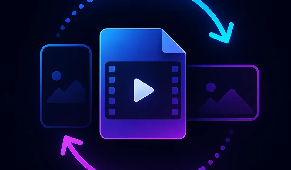 Video frame rotated ninety degrees using metadata