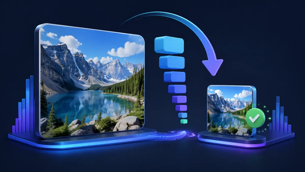 Large landscape image becoming a smaller optimized image